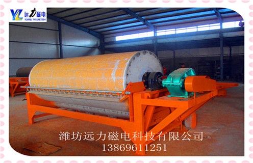 永磁筒式磁選機，福建永磁筒式磁選機優(yōu)缺點_遠力福建永磁筒式磁選機優(yōu)缺點的結構磁場分布圖